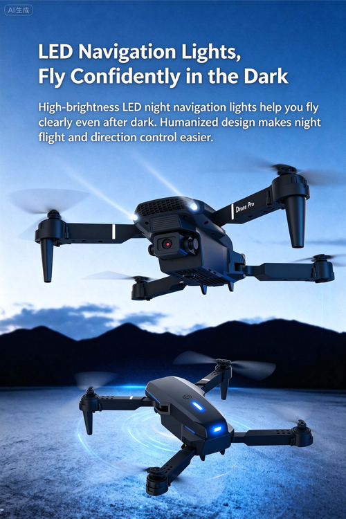 E88 Pro Drone with 4K HD Camera, Foldable Quadcopter, E99 E525 RC Remote Control Aircraft Toy for Aerial Photography