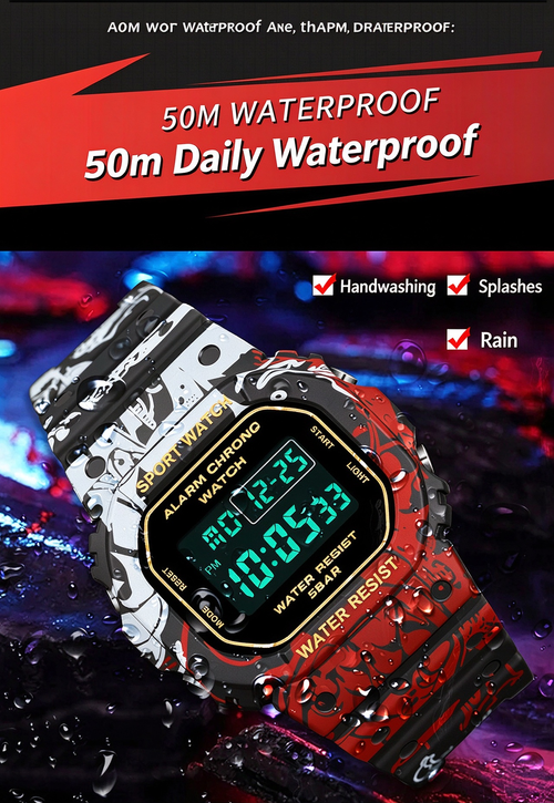 🔥Hot New Digital Watch, Waterproof Luminous Multifunctional Cool Sports Wrist Watch