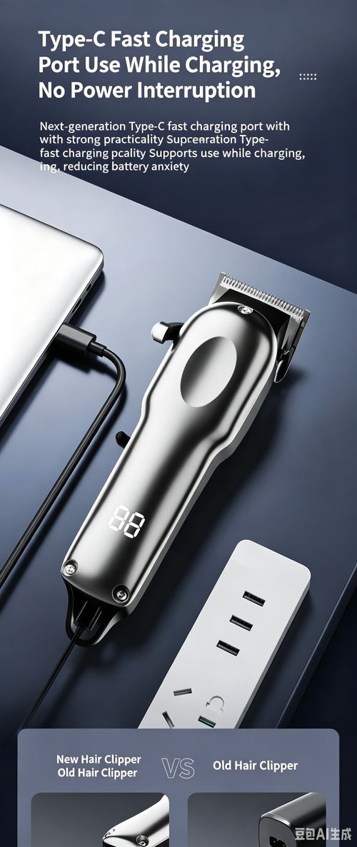 Men's Professional Electric Hair Clipper Home Set, Cordless Hair Trimmer for Self‑Haircut Shaving**