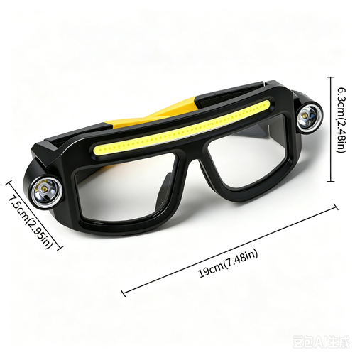 New XTE Multifunctional Head‑Mounted Glasses Light, USB Rechargeable Long‑Lasting Lithium Battery Hands‑Free LED Lamp for Outdoor Hiking Camping Repair Wor