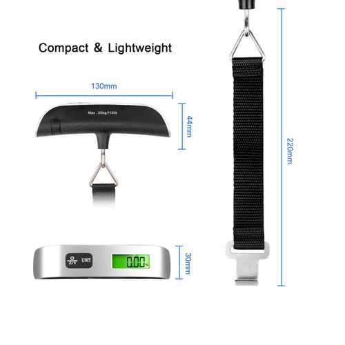 Mini Portable Handheld Electronic Luggage Scale | Travel Suitcase & Parcel Weighing Scale