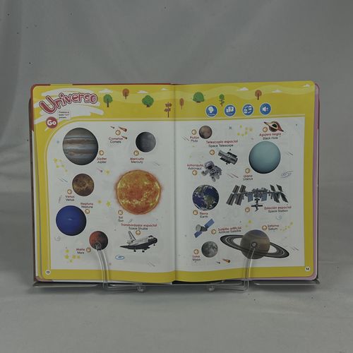 Bilingual Spanish English Touch & Read Book | 0-6 Years Old Kids Educational Electronic Reading Toy