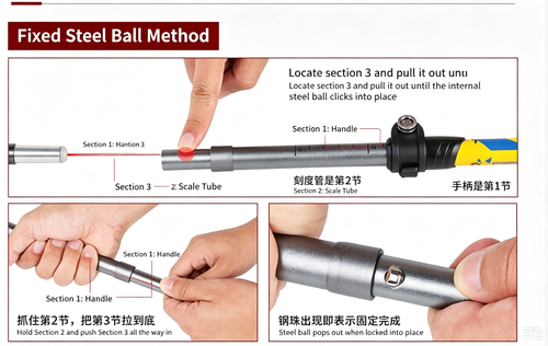 Aluminum Alloy Trekking Pole, Portable Foldable Telescopic Hiking Stick for Adults & Kids  >