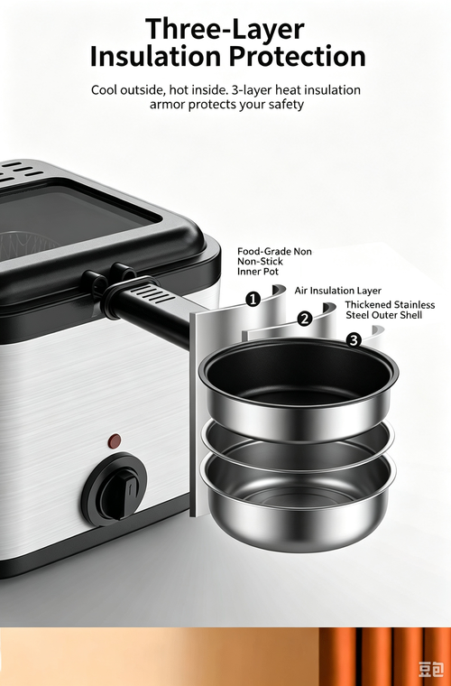 Large Capacity Multi-function Electric Deep Fryer Household Frying Pot