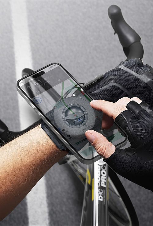 Adjustable Magnetic Wrist Phone Strap | Hands-Free Phone Holder for Running & Cycling  >