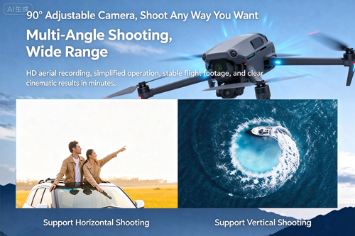 E88 Pro Drone with 4K HD Camera, Foldable Quadcopter, E99 E525 RC Remote Control Aircraft Toy for Aerial Photography
