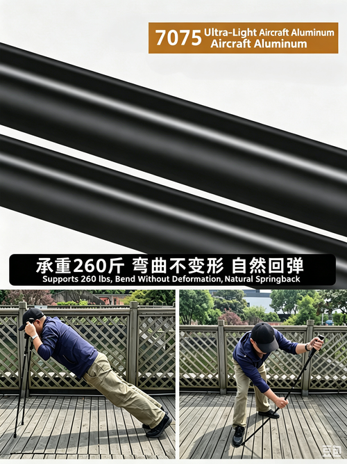 Aluminum Alloy Trekking Pole, Portable Foldable Telescopic Hiking Stick for Adults & Kids  >