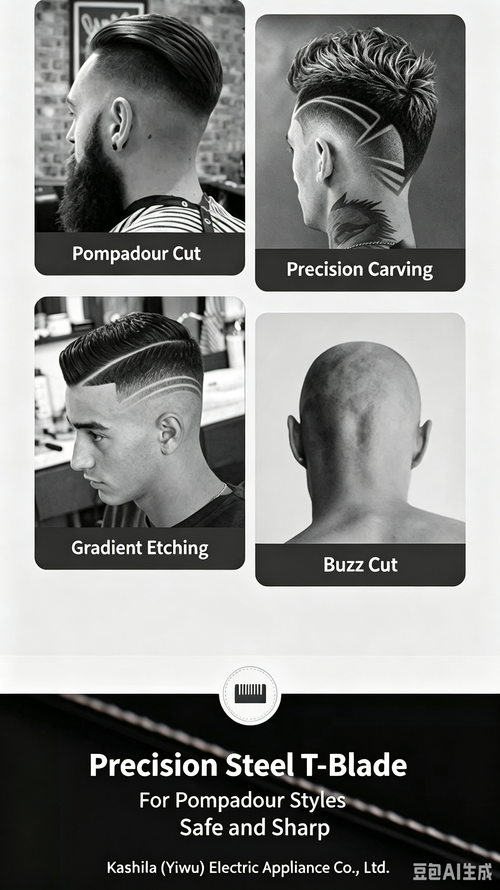 Men's Professional Electric Hair Clipper Home Set, Cordless Hair Trimmer for Self‑Haircut Shaving**