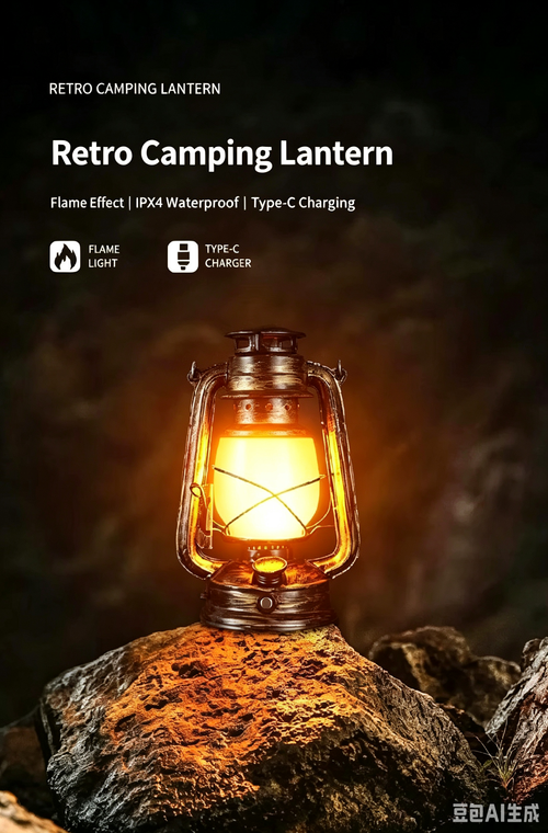 Retro Table Lamp, American Vintage Kerosene Lantern, Decorative Bedside Lamp for Living Room Bedroom Homestay Inn
