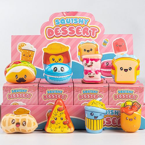 Kids Food Squishy Toys Blind Box, Slow Rebound Fidget Squeeze Toy Ornaments