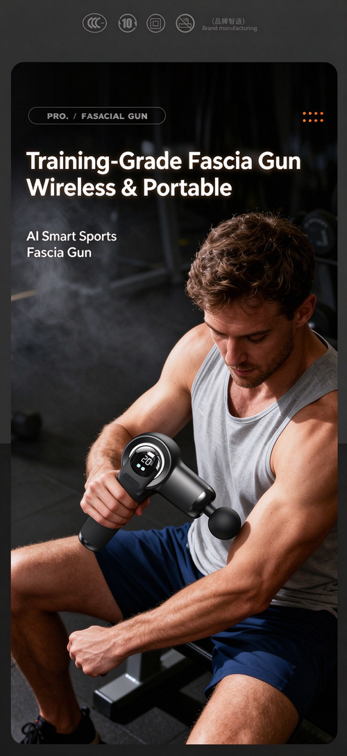 Mini Multi-Head Massage Gun, Portable Fascia Gun for Muscle Relaxation