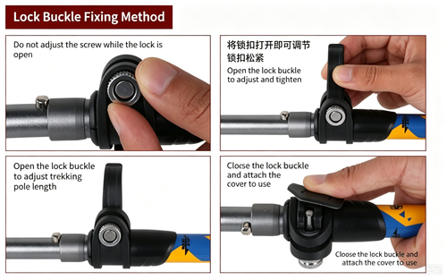 Aluminum Alloy Trekking Pole, Portable Foldable Telescopic Hiking Stick for Adults & Kids  >