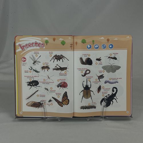 Bilingual Spanish English Touch & Read Book | 0-6 Years Old Kids Educational Electronic Reading Toy