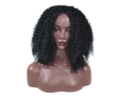 Middle Part Fluffy Small Curly Wig, Medium Length Spring Twist Wig for African Women