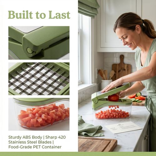 Multifunctional Vegetable Chopper, Mandoline Slicer, Potato Cutter Shredder, Onion Dicer, Kitchen Food Cutter