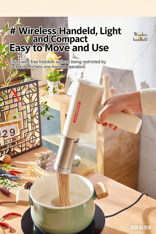 Wireless Handheld Electric Pasta Maker, Fully Automatic Portable Household Noodle Press Machine