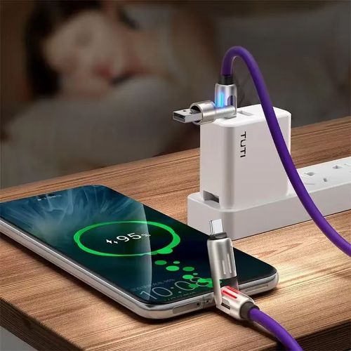 New 240w light column four-in-one colorful indicator light mobile phone charging cable two-to-two fast charging data cable