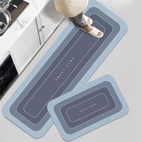 Diatom mud floor mats absorbent non-slip foot mats 40*60+40*120 two-piece set