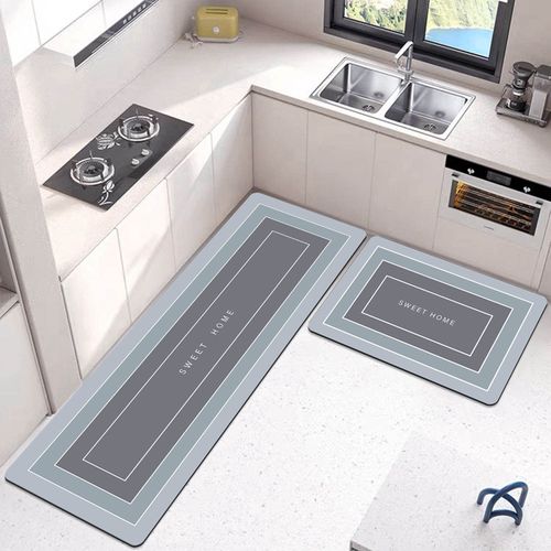Diatom mud floor mats absorbent non-slip foot mats 40*60+40*120 two-piece set