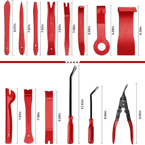 19-piece car interior removal tool set, suitable for car dashboard, instrument panel, audio, PP plastic material