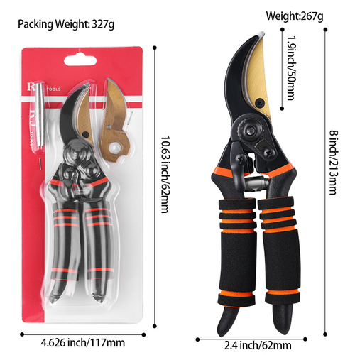 (pruning shears + spring + original blade) ultra-sharp advanced garden shears, professional titanium alloy branch pruning