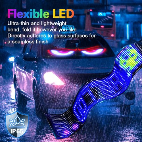 Demon Eye Car Windshield LED Screen Programmable Flexible Devil Eye Light for Cars, Buses and Trucks of Different Sizes