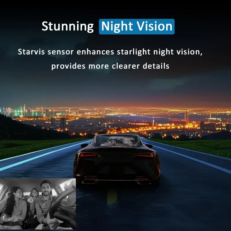 Dual front-mounted built-in vehicle driving recorder