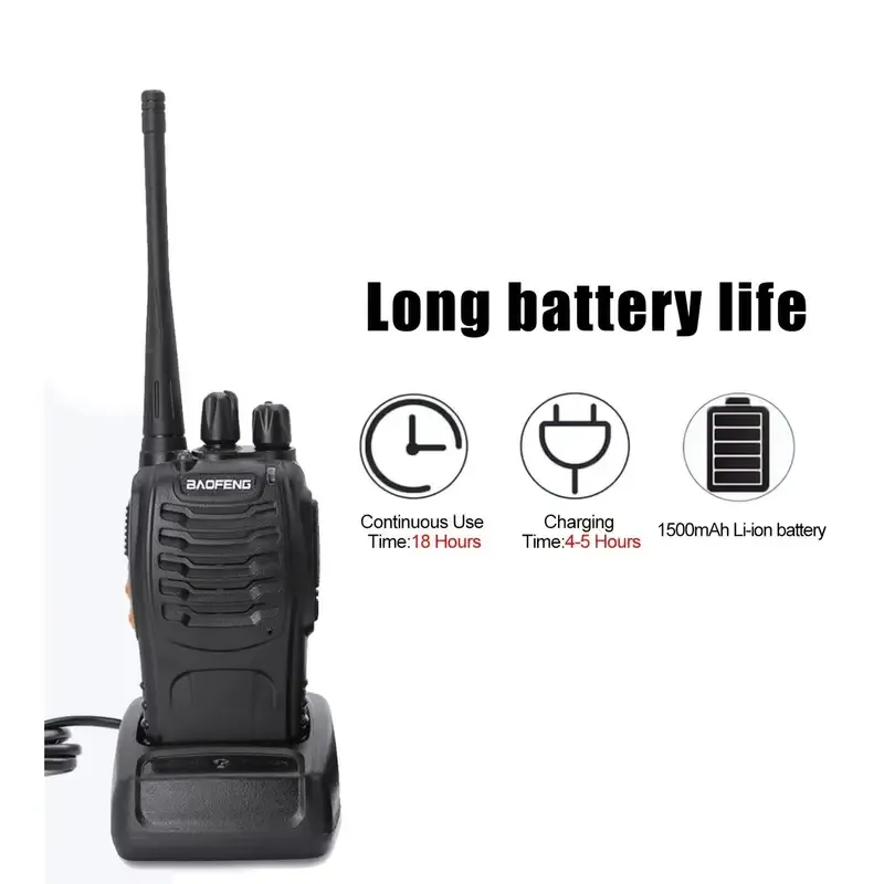 2PCS Handheld Wireless Walkie Talkies