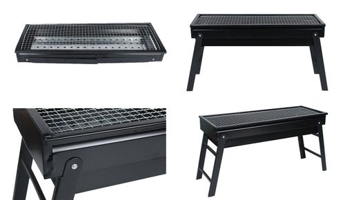Camping BBQ grill, portable folding BBQ rack
