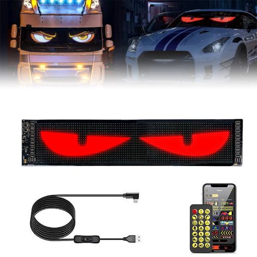 Demon Eye Car Windshield LED Screen Programmable Flexible Devil Eye Light for Cars, Buses and Trucks of Different Sizes