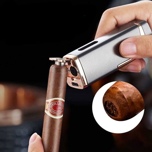 Three-fire blue flame lighter