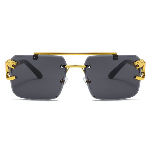 Fashion leopard frameless trim sunglasses