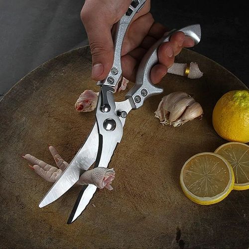 Kitchen scissors multifunctional household stainless steel strong shears chicken, duck and goose bone grabbing imported scissors food grade
