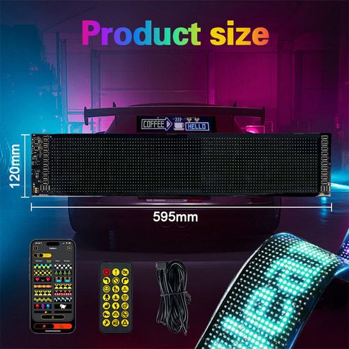 Demon Eye Car Windshield LED Screen Programmable Flexible Devil Eye Light for Cars, Buses and Trucks of Different Sizes