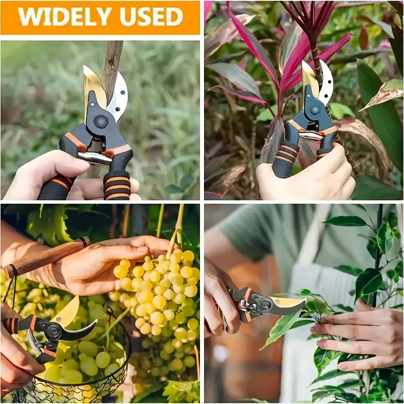 (pruning shears + spring + original blade) ultra-sharp advanced garden shears, professional titanium alloy branch pruning