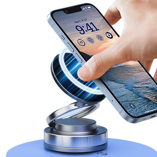360° Rotating Universal Suction Cup Magnetic Phone Holder Car Phone Holder with Foldable Vacuum Phone Holder Two in a Box