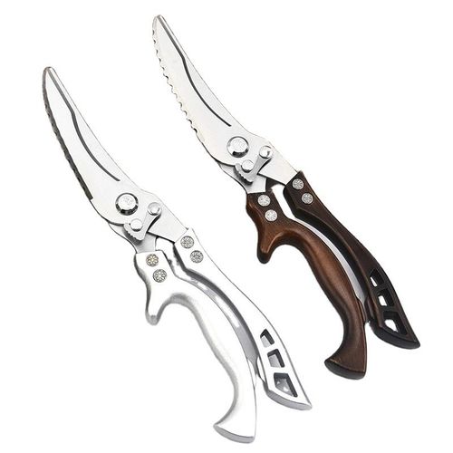 Kitchen scissors multifunctional household stainless steel strong shears chicken, duck and goose bone grabbing imported scissors food grade