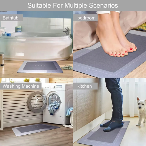 Diatom mud floor mats absorbent non-slip foot mats 40*60+40*120 two-piece set