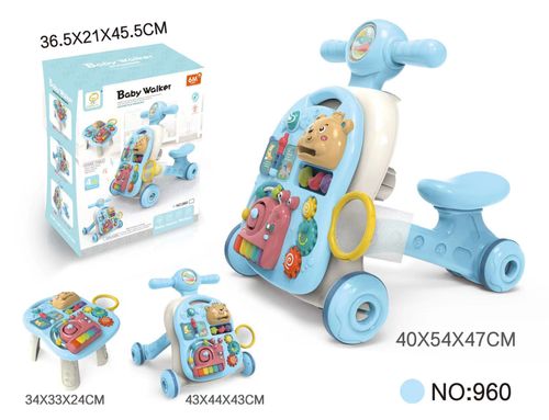 Baby walker multifunctional trolley toy baby anti-O-leg anti-rollover music toddler stroller