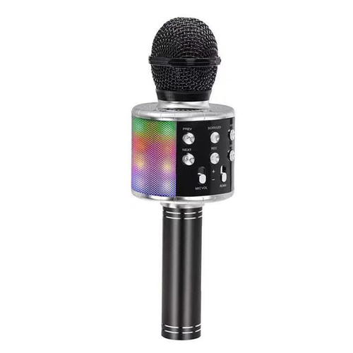 Wireless Karaoke Microphone Bluetooth Microphone with Light Family Party KTV (Single Pack)