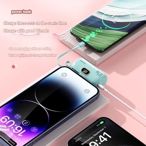 22.5W Super Fast Charging Capsule Power Bank 5000 mAh Compact and Portable Power Bank