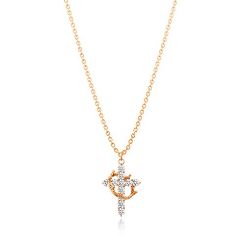 Simple Crown Cross Pendant Choker Necklace for Women Men Girls Party Trendy Exguisite Jewelry for Black Friday Christmas Gift