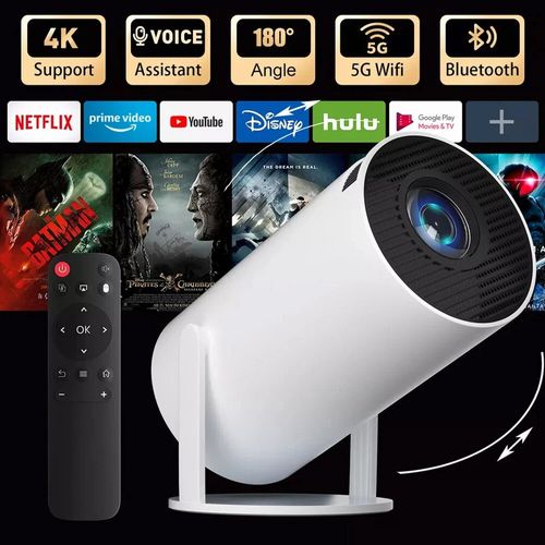 Portable mini 4K short-throw projector for home living room wall projector