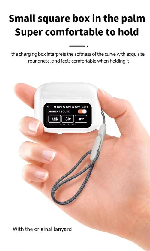 AI translation, touchscreen earbuds, LCD display, ANC active noise canceling, wireless in-ear Bluetooth headphones