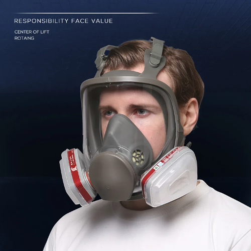 Gas mask spray paint pesticide chemical dust full face mask