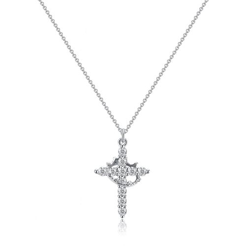 Simple Crown Cross Pendant Choker Necklace for Women Men Girls Party Trendy Exguisite Jewelry for Black Friday Christmas Gift
