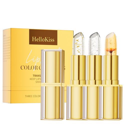 Thousands of shades for thousands of people: floral lipstick with hydrating care, natural and gentle, moisturizing gold leaf color-changing lipstick,3 pieces per box