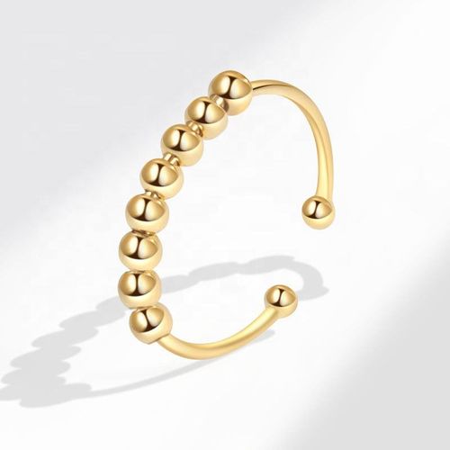 Sunflower rotating ring rotating round bead ring set (three sets)