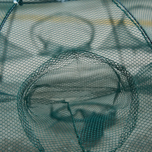 Hot selling 8-hole folding fishing net, automatic telescopic nylon fishing cage