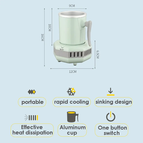 Office Portable Instant Electric Fast Cooling Cup Refrigerator Freezer Car Beer Wine Water Cooling Ice Freeze Cup